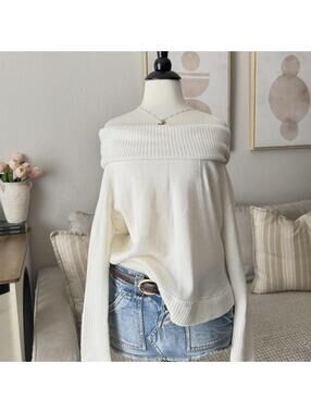 Calvin Klein Off Shoulder Knit Sweater